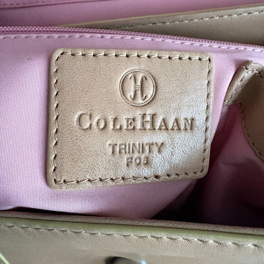 Cole Haan Beige/Tan Leather Shoulder Bag - Picture 13 of 15